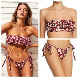 Revolve MinkPink Rhapsody Layered Bandeau Bikini